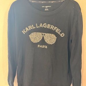 Karl Lagerfeld black crewneck sweatshirt